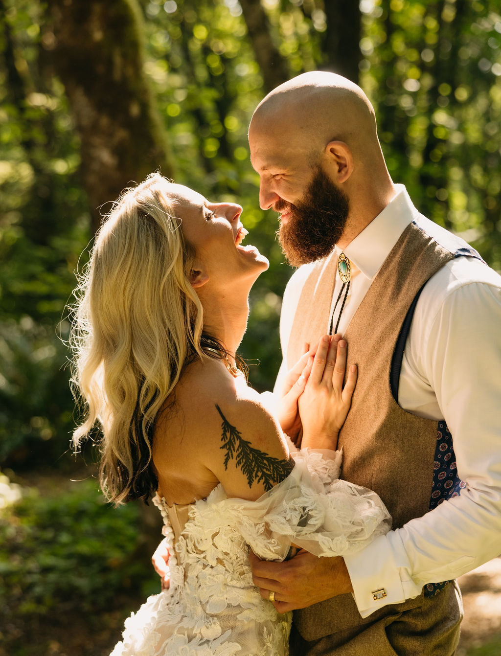 Washington forest wedding photography